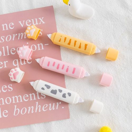 Bande Correctrice Patte De Chat Longue 5m X 5mm, Gomme Pour Stylo Gel, Papeterie Scolaire Et De Bureau
