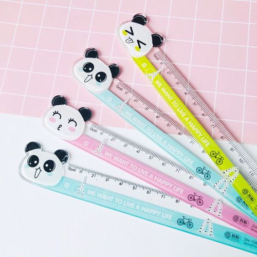 Règle Droite En Plastique, Panda Kawaii, Mesure, Dessin D'étude, Papeterie Scolaire, 15cm, 1 Pièce