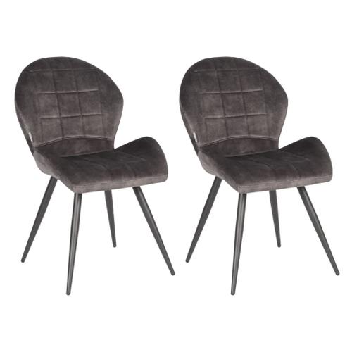 Label51 Chaises De Salle À Manger 2 Pcs Sil 51x64x87 Cm Anthracite