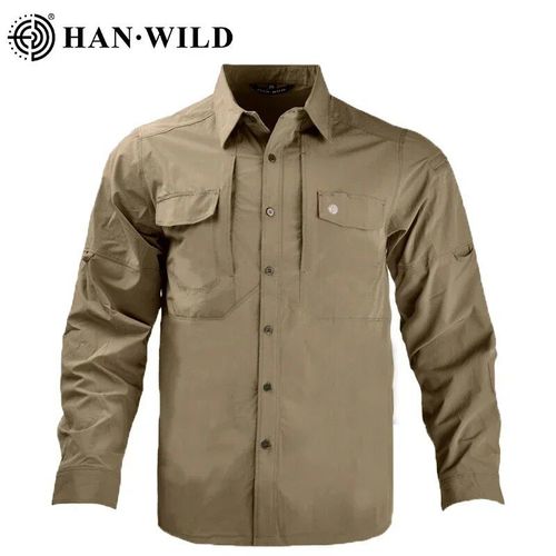 Chemise Décontractée À Manches Longues Pour Hommes,Chemise Légère,Séchage Rapide,Randonnée,Armée,Travail,Cargo,Airsoft,Chasse,Grill