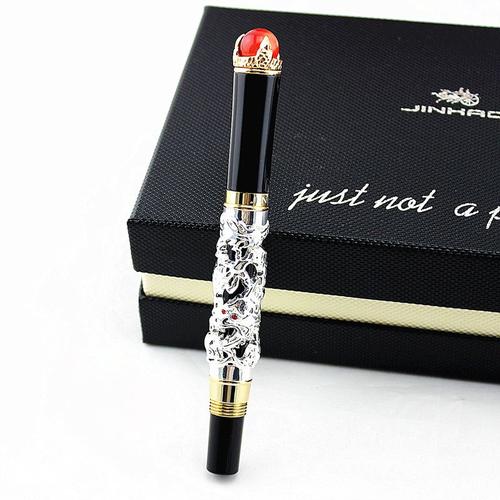 Jinhao-Stylo De Jeu Dragon King En Relief, Stylo Pour Fontaine De Perles Vertes, Collection Cadeau, 18kgp