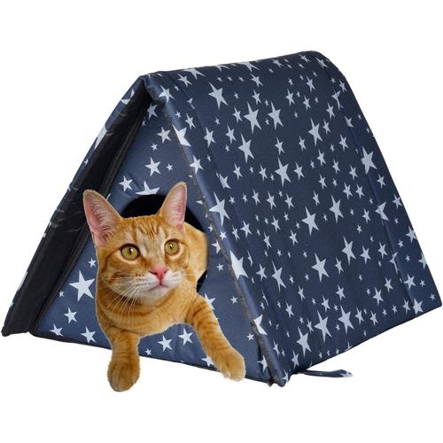 Maison Pour Animen Plein Air ? Niche Pliable Et Intempéries Pour Toutes Les Saisons, Abris Pour Chat À L'intérieur Et À L'extérieur, Abri Pour Chat Sauvage