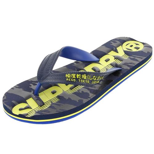 Tongs Claquettes Superdry Scuba Camo Nv Flip Flop Bleu Marine Bleu Nuit 98577