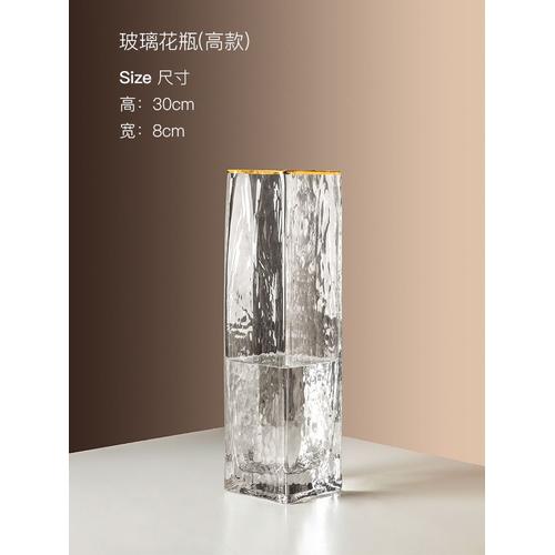 Nordic Light Vase En Verre De Luxe Hydroponique Transparent Phnom Penh Arrangement De Fleurs Maison Décoration Douce Salon Table A Manger Art Magasin De Fleurs Vase-Vase En Verre-Grand