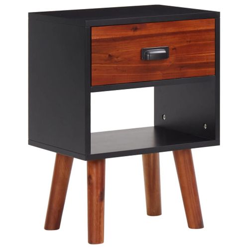 Vidaxl Bois D'acacia Massif Table De Chevet 40 X 30 X 58 Cm Support De Téléphone