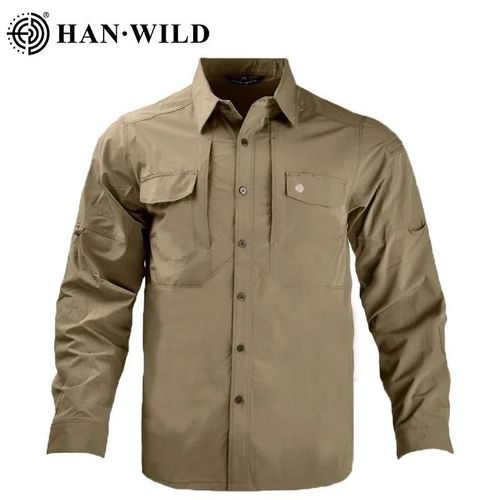 Chemise Décontractée À Manches Longues Pour Hommes,Chemise De Travail,T-Shirt Cargo,Surdose,Léger,Séchage Rapide,Extérieur,Randonnée,Armée