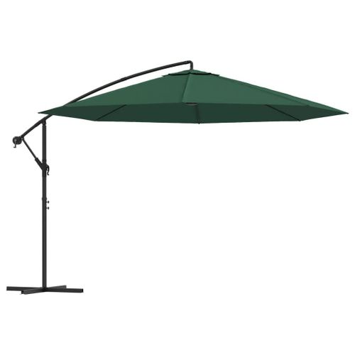 Vidaxl Parasol En Porte-À-Faux 3,5 M Vert