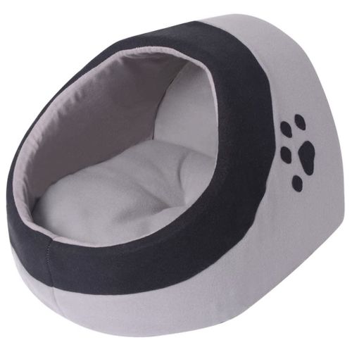 Vidaxl Lit Pour Chat Taille L Gris Et Noir