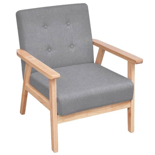 Fauteuil Gris Clair Tissu