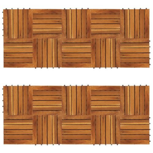Tuile de plancher en acacia modèle vertical 20 pcs