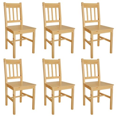 Vidaxl Chaises À Manger Lot De 6 Pinède