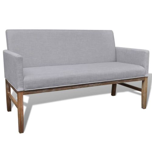 Vidaxl Banc Avec Coussin Rembourr¿¿ Tissu H¿¿V¿¿A Gris Clair