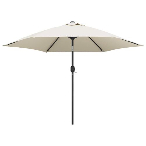 Parasol En Porte-À-Faux Avec Led 3 M Blanc Sable - Blanc