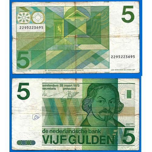 Pays Bas 5 Gulden 1973 Billet Guldens