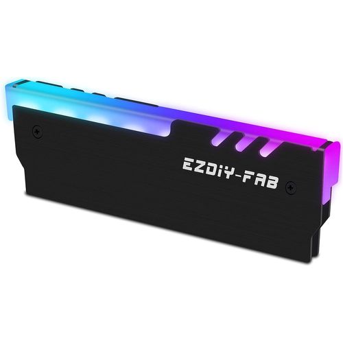 RGB Adressable Mémoire RAM Cooler DDR Dissipateur pour PC Game Overclocking DDR3 DDR4(Compatible avec ASUS Aura Sync,GIGABYTE RGB Fusion et MSI Mystic Light Sync) Noir 1pack