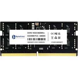 RAM DDR5 16Go 5600MHz PC5-44800 CL46 1.1V SODIMM on-Die ECC 262 Broches Haute Performance Mémoire pour Ordinateur Portable