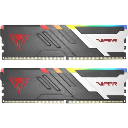 Viper Venom RGB DDR5 32 Go (2 x 16 Go) 6400 MHz UDIMM Kit de mémoire de Jeu de Bureau - PVVR532G640C32K