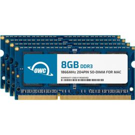 32 Go (4 x 8 Go) 1867 MHz DDR3 So-DIMM PC3-14900 204 Pin CL11 de mémoire additionnelle, (1867DDR3S32S)