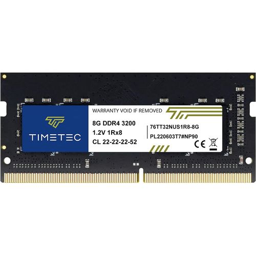 8 Go DDR4 3200MHz (DDR4-3200) PC4-25600 Non-ECC sans Tampon 1.2V CL21 1Rx8 Rang Unique 260 Broches SODIMM Ordinateur Portable PC Ordinateur mémoire RAM Module Mise à Niveau