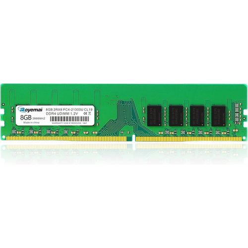 8GB DDR4 PC4-21300U 2666MHz 288PIN UDIMM 1.2V CL19 2Rx8 Desktop RAM Module de mémoire RAM
