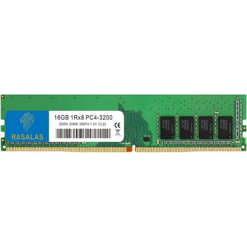 Mémoire RAM DDR4 3200 MHz (DDR4-3200) PC4-25600 Non-ECC Unbuffered 1,2 V CL22 1Rx8 Rank 288 broches 16 Go, PC4-2133P