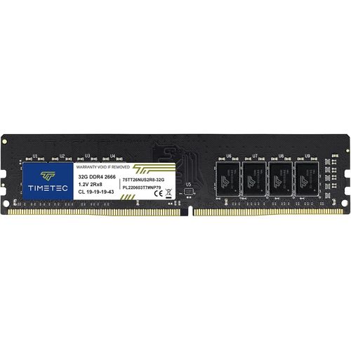 32 Go DDR4 2666 MHz PC4-21300 Non ECC sans Tampon 1,2 V CL19 2Rx8 Double Rang 288 Broches UDIMM Ordinateur de Bureau mémoire d'ordinateur Mise à Niveau du Module RAM