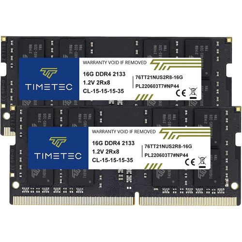 32 Go KIT (2x16 Go) DDR4 2133MHz PC4-17000 Non-ECC sans Tampon 1.2V CL15 2Rx8 Double Rang 260 Broches SODIMM Ordinateur Portable PC Ordinateur mémoire RAM Module Mise à Niveau