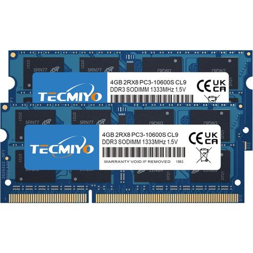 8Go Kit (2x4Go) DDR3 1333MHz 8Go PC3-10600S SODIMM DDR3 Memory Upgrade Non-ECC 1.5V CL9 2Rx8 Compatible with Selected Apple MacBook Pro,iMac,Mac Mini (8GB Kit (2x4GB))