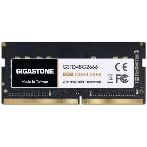 [DDR4 RAM] GIGASTONE 8Go DDR4 2666MHz(2400MHz Or 2133MHz) PC4-21300(PC4-19200/17000) CL19 1.2V SODIMM 260pin UnbuffeRouge Non ECC Mémoire Haute Performance Mise à Niveau pour Portable