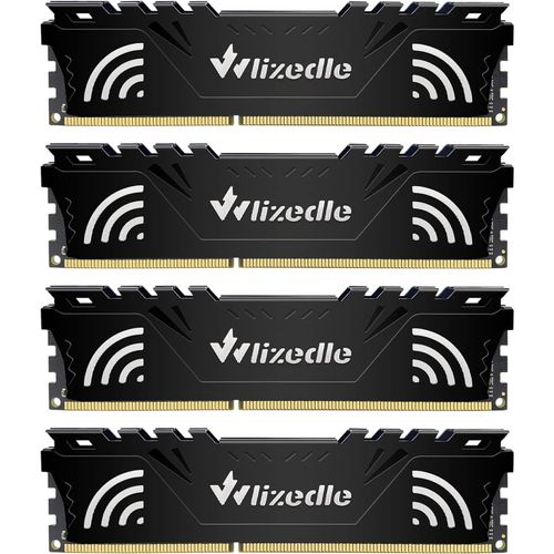 DDR3 Mémoire RAM 32Go Kit (4x8Go) 1333MHz CL9 UDIMM Module de Mémoire PC3-10600 240-Pin 1.5V pour Ordinateur de Bureau, Noir