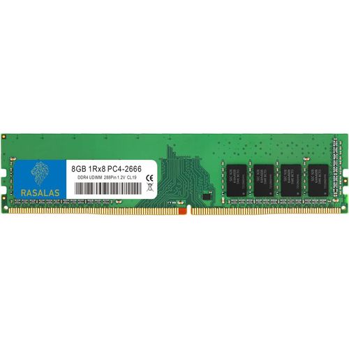 8 Go DDR4 2666 MHz (DDR4-2666) PC4-21300 (PC4-2666V) Non-ECC Unbuffered 1.2V CL19 1Rx8 Rank Single Rank 288 Pin Desktop RAM Upgrade, PC4-2133P