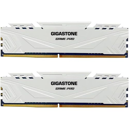 [DDR4 RAM] GIGASTONE Game Pro 16Go Kit(2x8Go) DDR4 3200MHz PC4-25600 CL 16-18-18-40 Intel XMP 2.0 AMD Ryzen 1.35V UDIMM 288pin UnbuffeRouge Non ECC Mémoire Haute Performance pour PC Bureau-Blanc