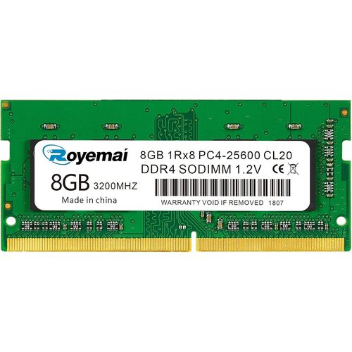 Kit 8go DDR4 25600 3200 PC4-25600S 8Go DDR4 Sodimm 1Rx8 1,2 V CL21 Mémoire RAM Mémoire Portable
