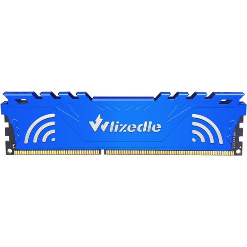 DDR3 Mémoire RAM 4Go 1600MHz CL11 UDIMM Module de Mémoire PC3-12800 240-Pin 1.5V pour Ordinateur de Bureau, Bleu