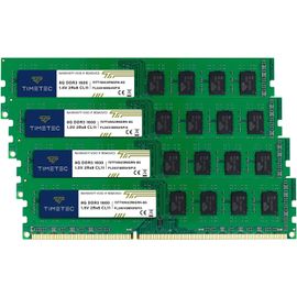 Kit de mémoire RAM SDRAM (SDRAM) DDR3 1600 MHz (DDR3-1600) PC3-12800 (PC3-12800U) Non-ECC Unbuffered 1,5 V CL11 2Rx8 Dual Rank 240 Broches UDIMM 32 Go (4 x 8 Go)
