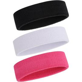 Bandeaux Bandeaux athlétiques Bandeau de sport pour filles et garçons  Bandeau élastique évacuant l'humidité pour enfants et adolescents, noir 