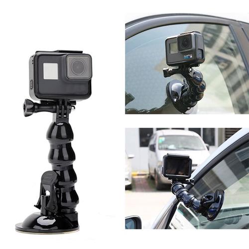 Support de voiture à ventouse pour GoPro Hero 8 7 6 5 4 3 + Xiaomi Yi Go pro tous les appareils photo SJcam SJ4000 SJ5000 AKASO EKEN avec attache de sécurité