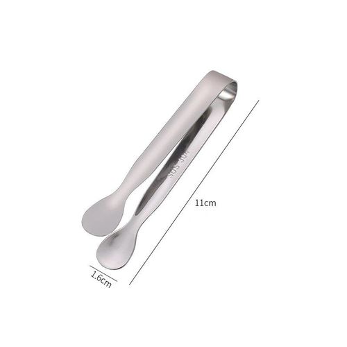 Pince À Glace En Acier Inoxydable Avec Bord Lisse,Pour Cuisson Du Sucre,Pour Ix,Thé,Café,Bar,1 Pièce - Type Silver