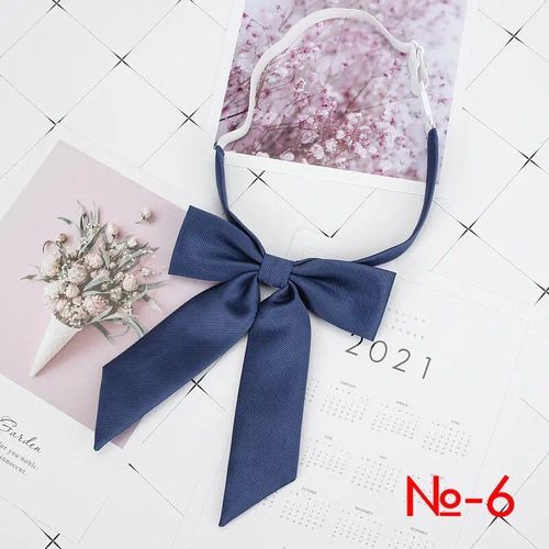 Noeud Papillon Étudiant Pour Dames,Solide Jk Business Bow Aught,Uniforme Scolaire Papillon Bleu,Cravates De Cou Pour Femmes Skinny Gravatas