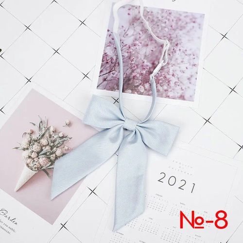 Noeud Papillon Étudiant Pour Dames,Solide Jk Business Bow Aught,Uniforme Scolaire Papillon Bleu,Cravates De Cou Pour Femmes Skinny Gravatas