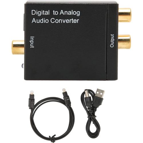 Convertisseur RCA vers Optique, Adaptateur numérique vers analogique Plug  and Play pour HD DVD