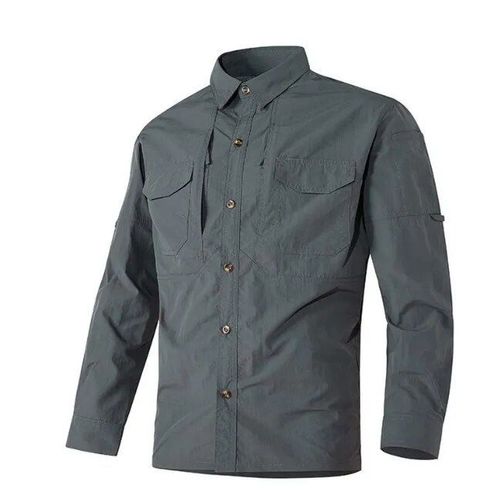 Vêtements De Travail Multi-Poches Pour Hommes,Chemise À Manches Longues,Séchage Rapide,Extérieur,Printemps,Été