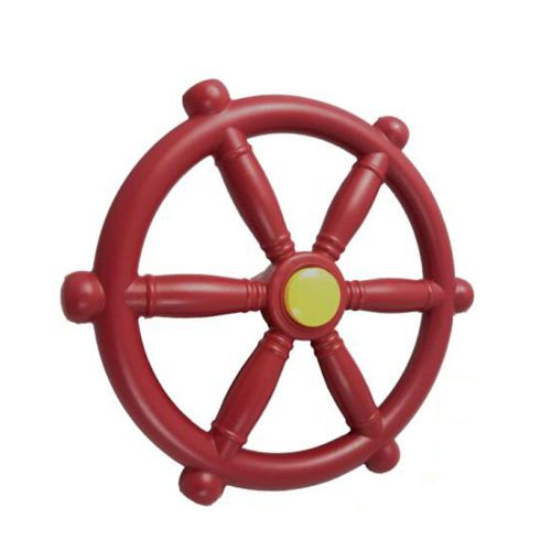Roue De Gouvernail De Bateau Pirate En Plastique,Gouvernail De Bateau Pour Enfants Dans Le Parc De Jeux,Jouet Pour Enfants Pour Parc D¿Attractions,Amusement En Plein Air,Haute Qualité - Type Red