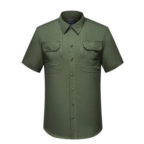 Dulcomconsulcamo-Chemise À Manches Courtes Pour Homme,Vêtement D'extérieur Respirant,Multi-Poches,Été