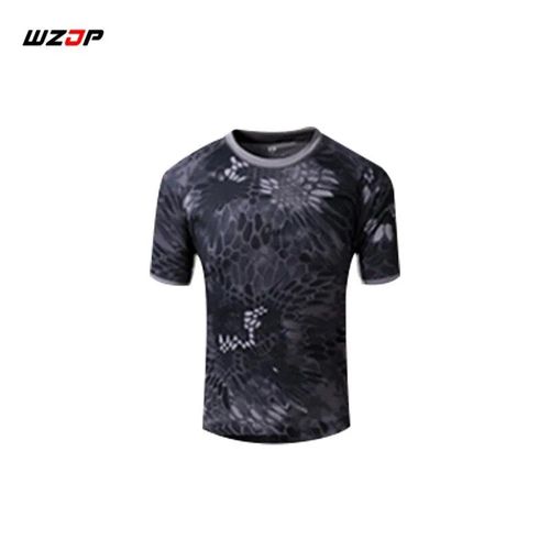 Chemise Courte Tactique D'été Pour Homme,Col Rond,Séchage Rapide,Camouflage,Camping Et Randonnée,T-Shirts De Sports De Plein Air