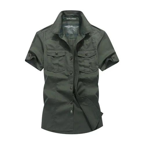 Chemise En Denim À Manches Courtes Pour Hommes,Vêtement De Grande Taille,Cargo,Séchage Rapide,Coton,Été,Cool,Ample,Sport,Escalade,Randonnée