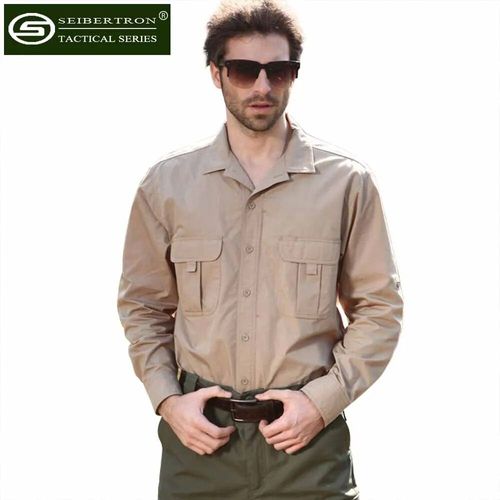 Chemise Tactique Légère À Manches Longues Pour Homme,En Coton,Pour Sport De Plein Air,Randonnée,Séchage Rapide