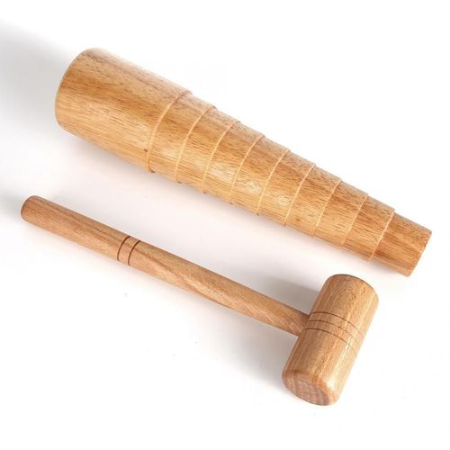 Bâton De Mesure De La Taille Du Bracelet, Marteau En Bois, Mandrin En Bois, Bâton De Mesure De Doigt, Ensemble D'outils De Fabrication De Bijoux 2 Pièces/Ensemble