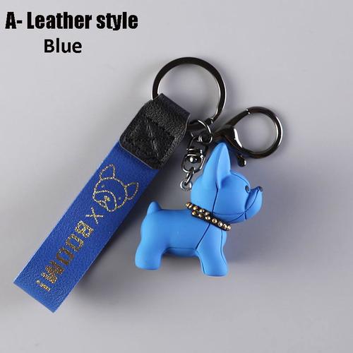 Porte Clés En Cuir Pu Chien De Noël Pour Femmes, Pendentif De Sac, Bijoux De Voiture, Fermoir À Homard