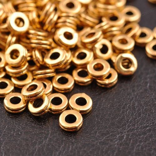 Breloque Tibétaine En Métal Argenté, Espaceurs Ronds, Pour La Fabrication De Bijoux Faits Main Diy, De Pendentifs Suspendus, 100 Pièces De 6mm